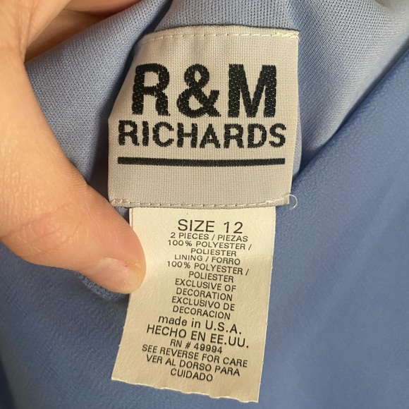 R&M Richards Purple Beaded 2-Piece Maxi Dress with Blazer - Picture 3 of 7